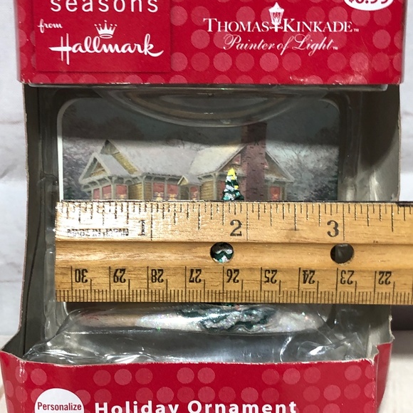 Hallmark Ornament Thomas Kinkade Holiday Painter of Light Snowman Christmas Tree - Picture 13 of 13